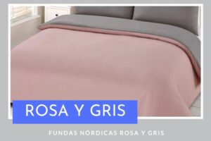 Fundas Nórdicas Rosa y Gris
